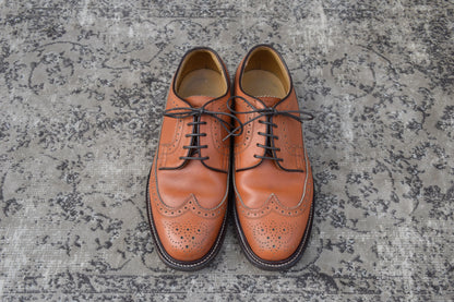 【良品】REGAL リーガル INPERIAL GRADE インペリアルグレード 2235 ロングウイング 外羽根 メダリオン フルブローグ 茶 ライトブラウン 25cm【W3413】