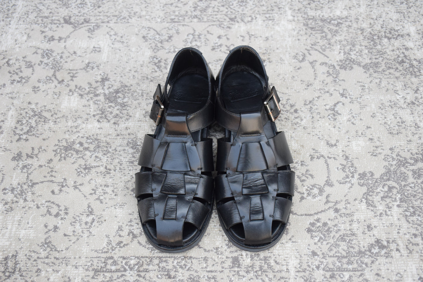【大人の夏を格上げする】Paraboot パラブーツ PACIFIC パシフィック グルカサンダル 黒 ブラック EU40 / 24.5~25.0cm【Ｗ3576】