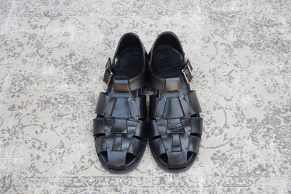 【大人の夏を格上げする】Paraboot パラブーツ PACIFIC パシフィック グルカサンダル 黒 ブラック EU40 / 24.5~25.0cm【Ｗ3576】