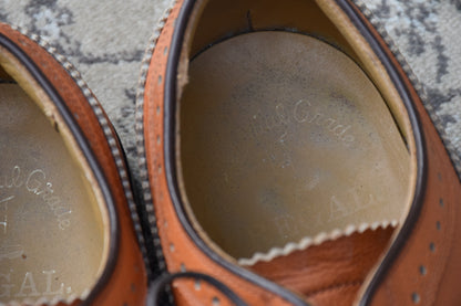 【良品】REGAL リーガル INPERIAL GRADE インペリアルグレード 2235 ロングウイング 外羽根 メダリオン フルブローグ 茶 ライトブラウン 25cm【W3413】