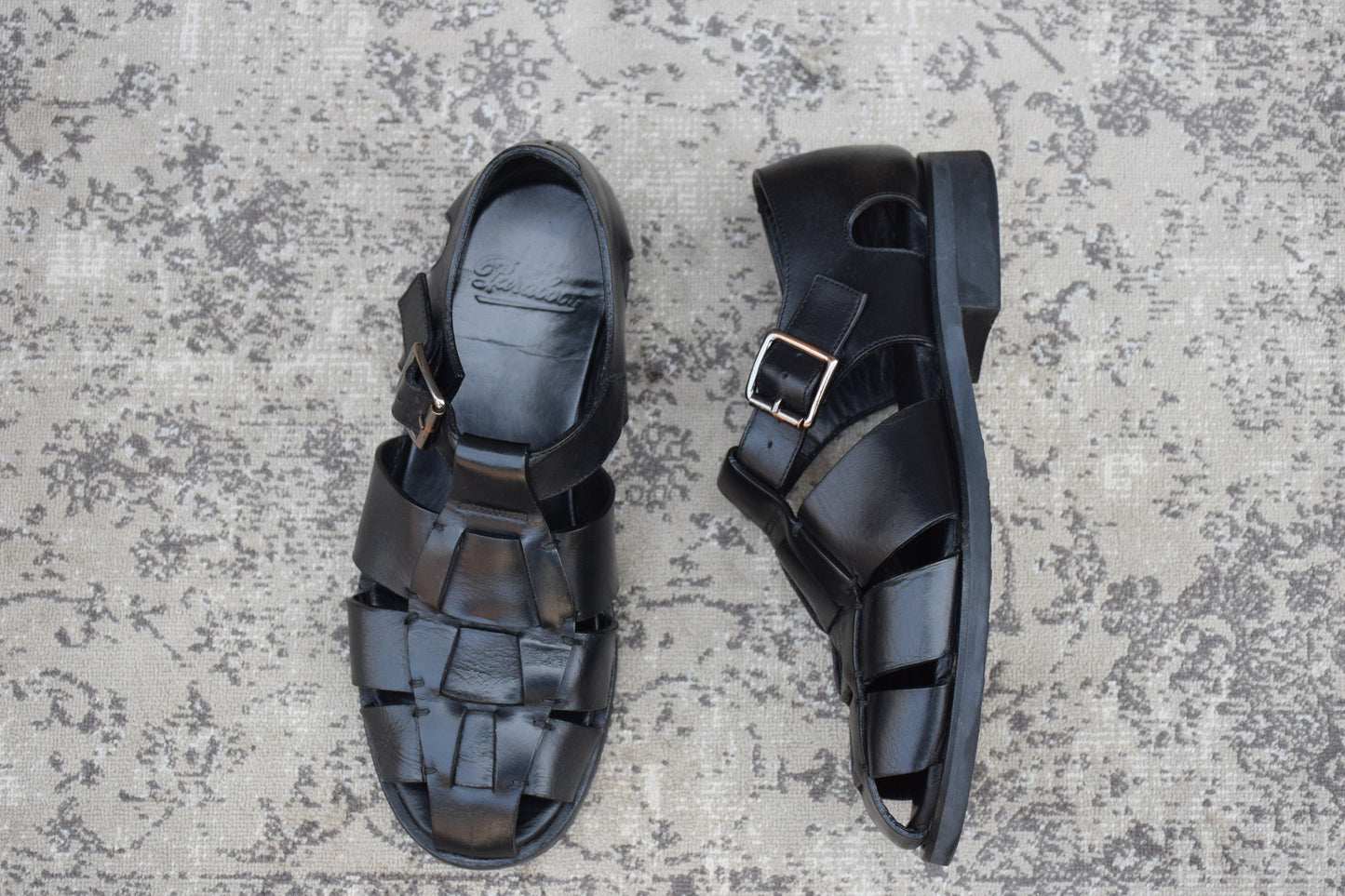 【大人の夏を格上げする】Paraboot パラブーツ PACIFIC パシフィック グルカサンダル 黒 ブラック EU40 / 24.5~25.0cm【Ｗ3576】
