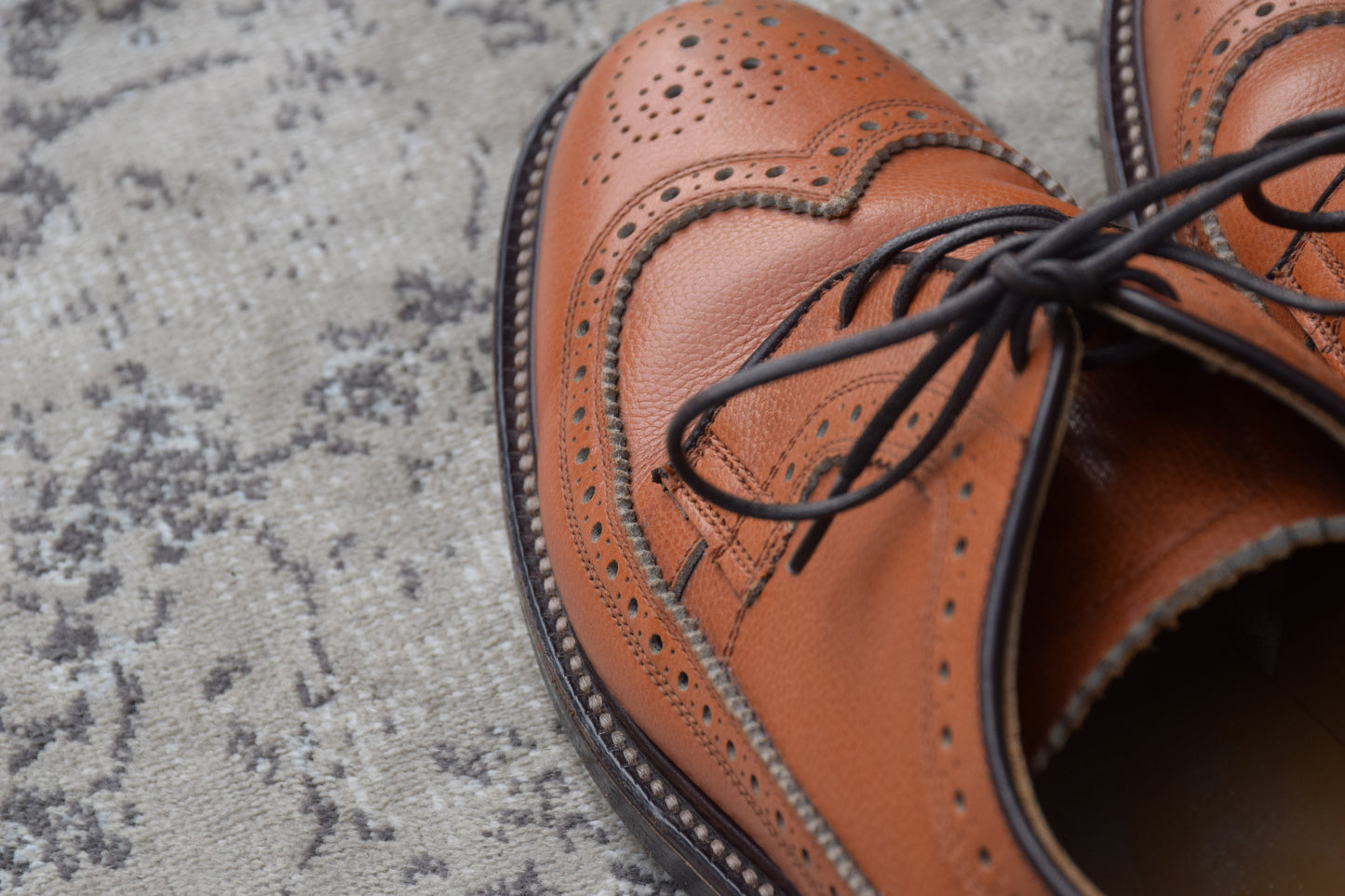 【良品】REGAL リーガル INPERIAL GRADE インペリアルグレード 2235 ロングウイング 外羽根 メダリオン フルブローグ 茶 ライトブラウン 25cm【W3413】