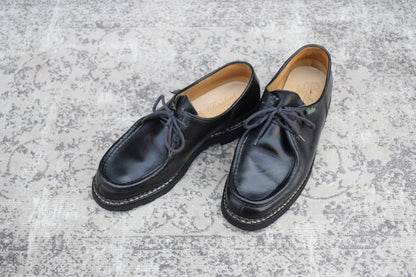 【生モノのチロリアンシューズ】Paraboot パラブーツ MICHAEL ミカエル 黒 ブラック EU43 / 27.5cm【Ｗ3577】