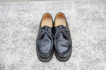【生モノのチロリアンシューズ】Paraboot パラブーツ MICHAEL ミカエル 黒 ブラック EU43 / 27.5cm【Ｗ3577】
