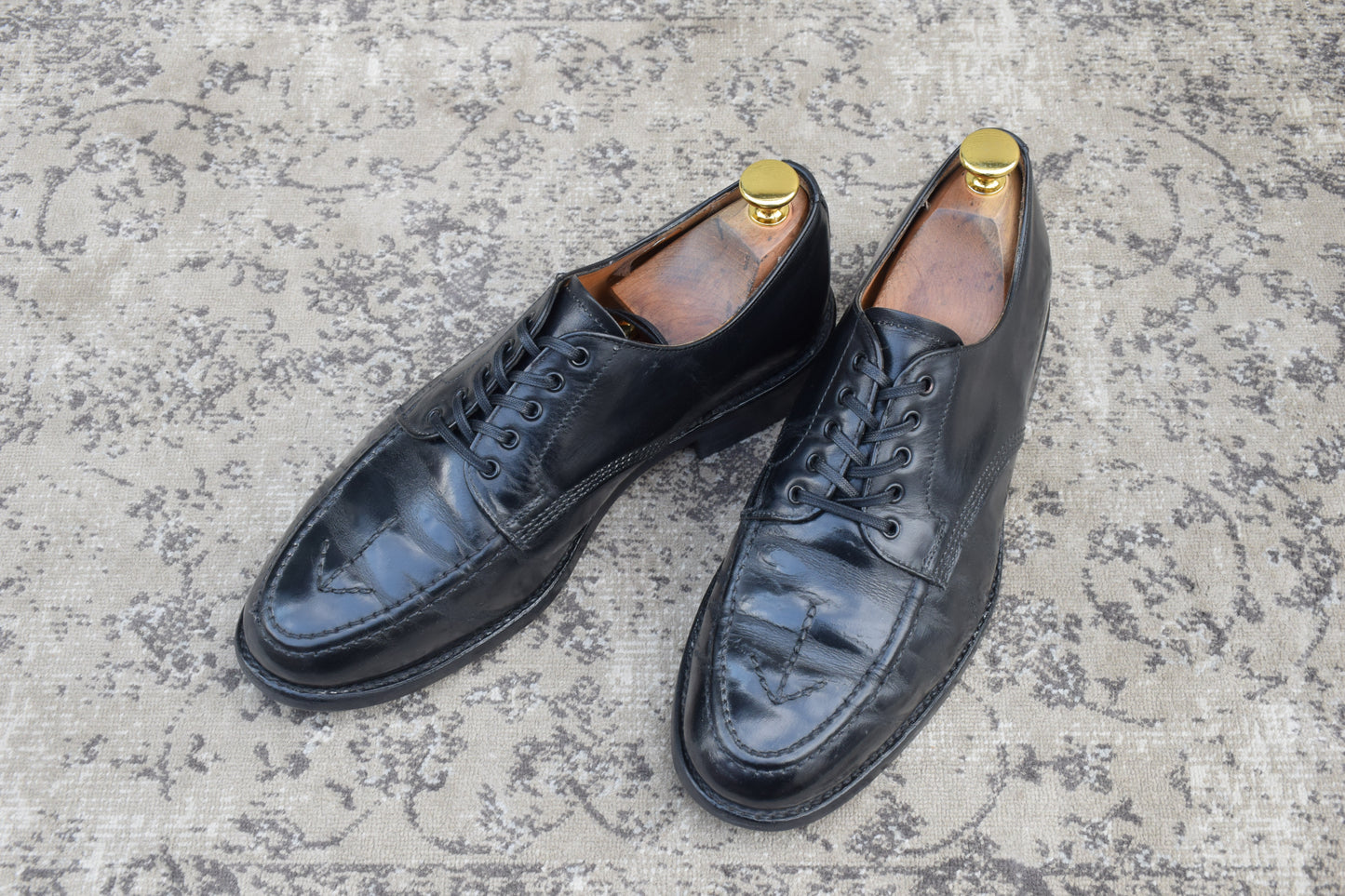 SANDERS 1137 Military Broad Arrow Apron Derby, Black, UK6, Size 25.0-25.5cm (W3450)