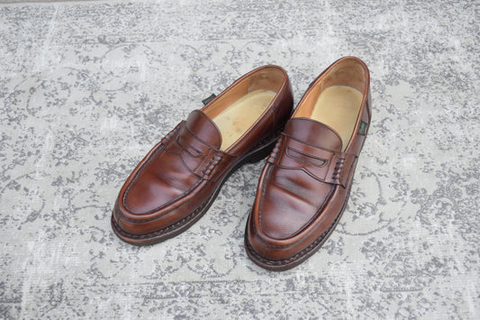 Paraboot パラブーツ REIMS ランス コインローファー 茶 ブラウン UK9.5 / 28.0cm【Ｗ3578】