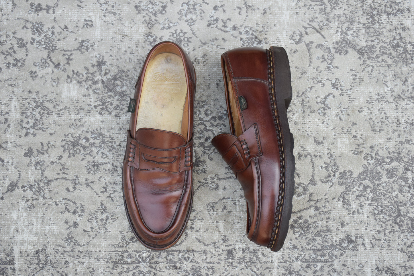 Paraboot パラブーツ REIMS ランス コインローファー 茶 ブラウン UK9.5 / 28.0cm【Ｗ3578】