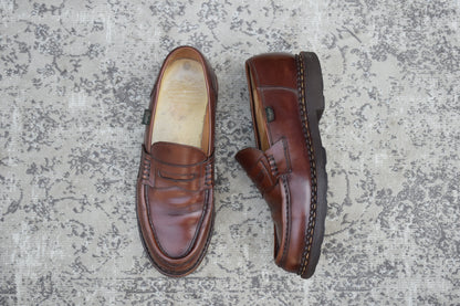 Paraboot パラブーツ REIMS ランス コインローファー 茶 ブラウン UK9.5 / 28.0cm【Ｗ3578】