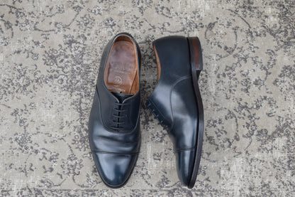 [Good Condition] Crockett &amp; Jones Connaught, a BEAUTY&amp;YOUTH exclusive, straight-leg navy boots with inner wing, UK7 / 25.5cm [W3452]