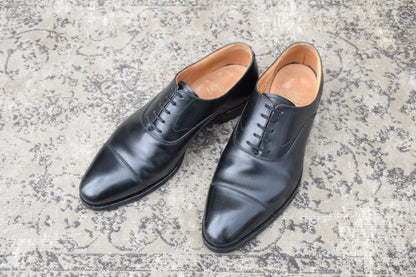 [Lift replaced] Crockett &amp; Jones MITCHAM Straight Wingtip Boots, Black, UK7 / 25.5cm [W3453]