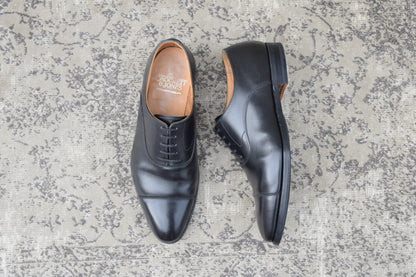 [Lift replaced] Crockett &amp; Jones MITCHAM Straight Wingtip Boots, Black, UK7 / 25.5cm [W3453]