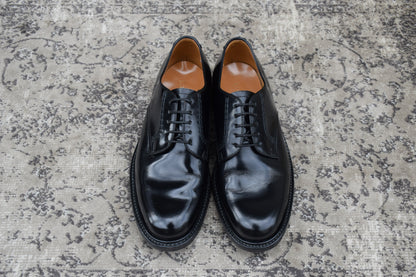 【美品】REGAL リーガル プレーン 外羽根 黒 ブラック BLACK 24cm EE【W3418】サービスシューズ