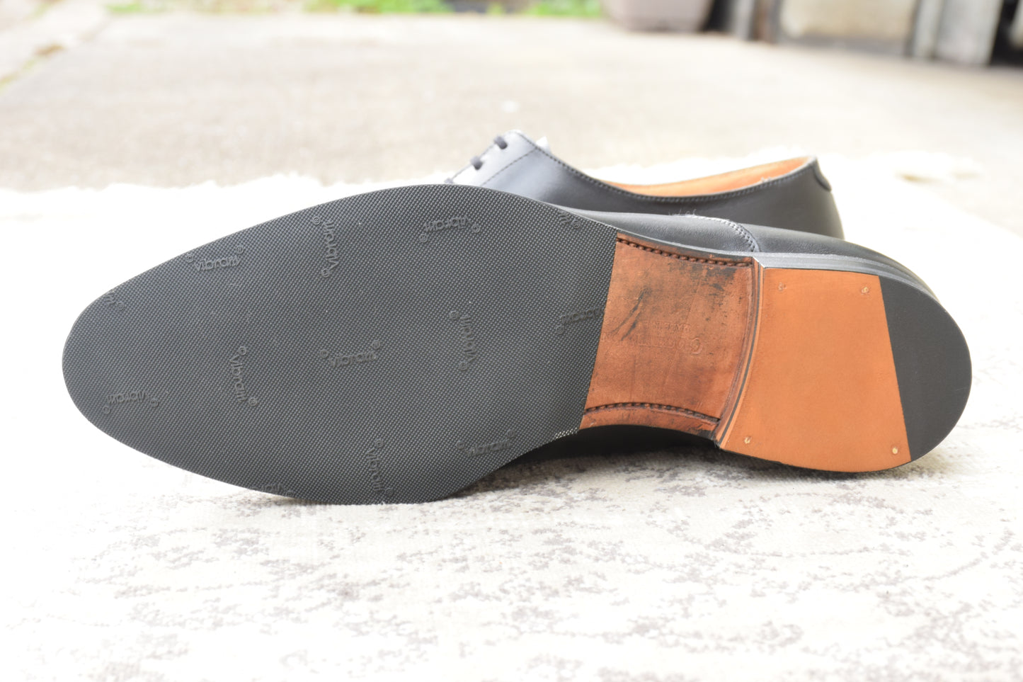 [Lift replaced] Crockett &amp; Jones MITCHAM Straight Wingtip Boots, Black, UK7 / 25.5cm [W3453]