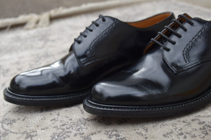 【美品】REGAL リーガル プレーン 外羽根 黒 ブラック BLACK 24cm EE【W3418】サービスシューズ