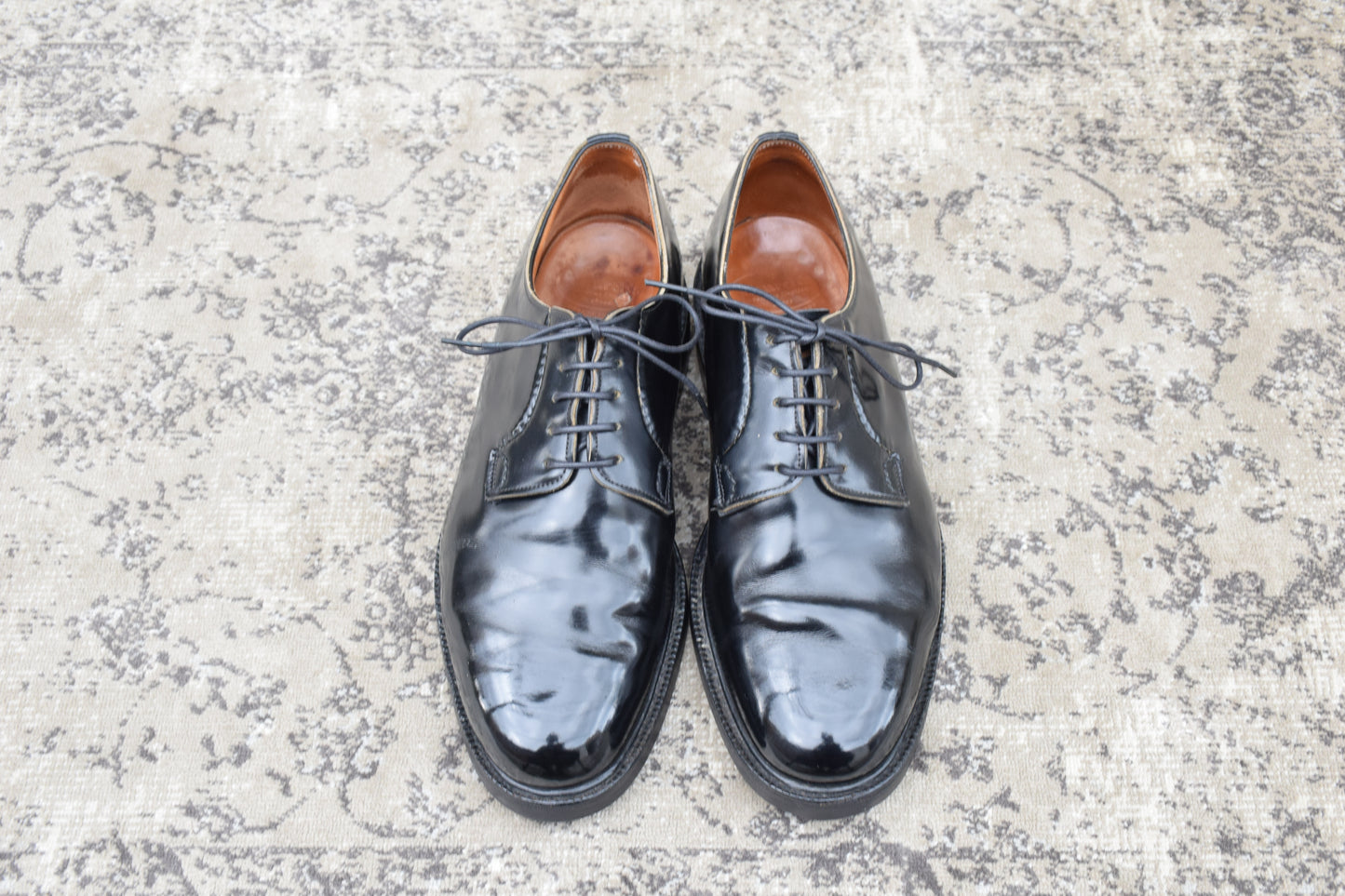 Church's Shannon Polished Binder Calfskin Boots, Plain with Wingtip, Black, UK 6.5 / 25cm [W3454]