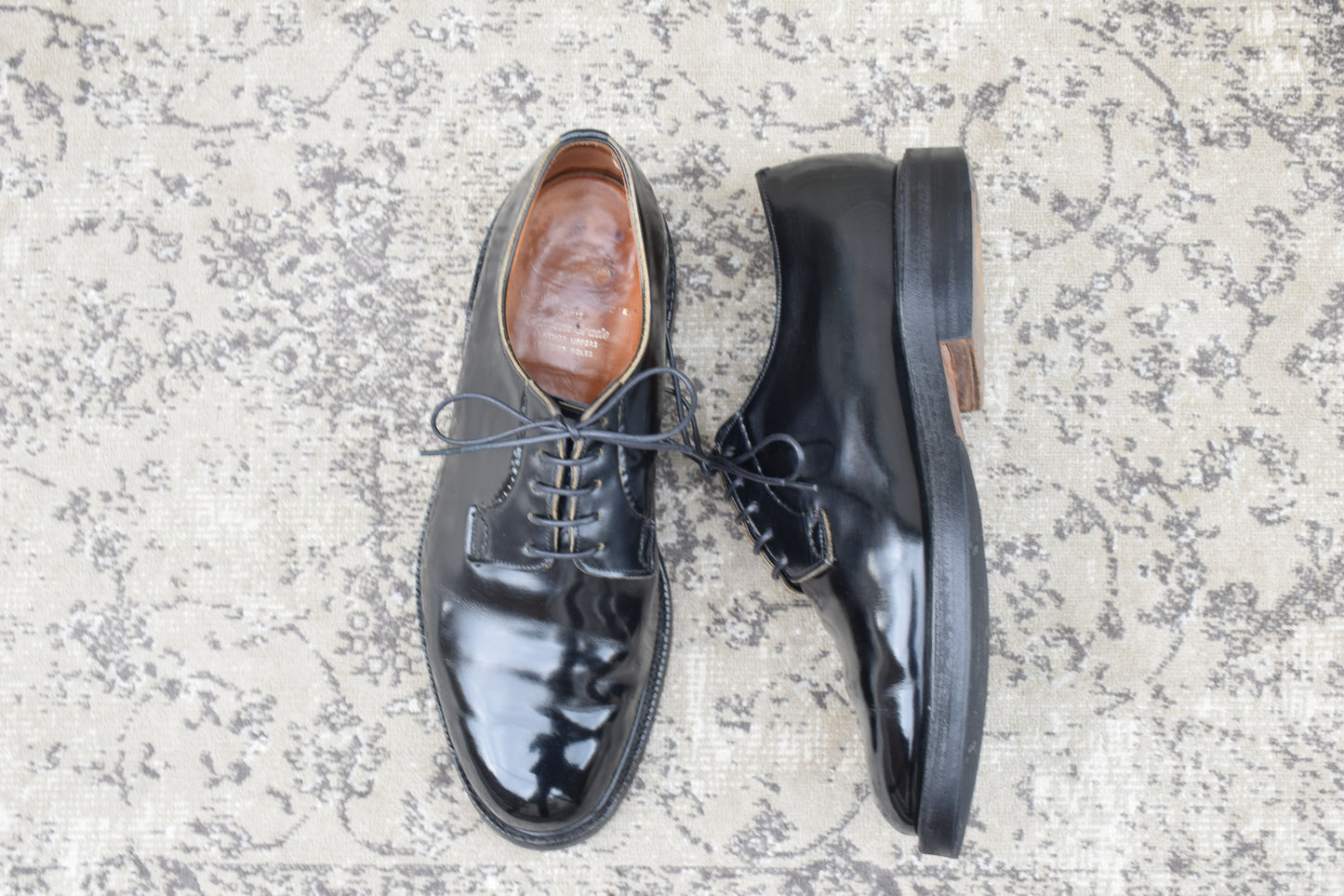 Church's Shannon Polished Binder Calfskin Boots, Plain with Wingtip, Black, UK 6.5 / 25cm [W3454]