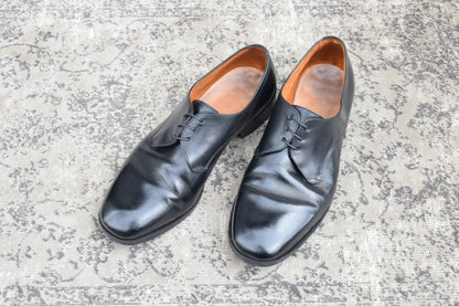 [1970s] Tricker's Plain Toe Boots, Wingtip, Old Logo, Black, UK Size 9-6 (equivalent to 27.5cm) [W3455]