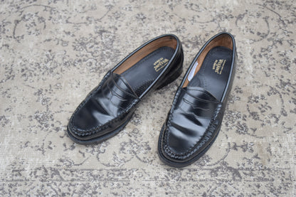 【良品】G.H.BASS ジーエイチバス LARSON ラーソン BA41010 コインローファー 黒 US6 / UK4 / EU37 / 23.0cm【Ｗ3581】 Black