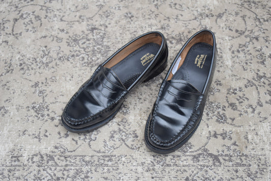 【良品】G.H.BASS ジーエイチバス LARSON ラーソン BA41010 コインローファー 黒 US6 / UK4 / EU37 / 23.0cm【Ｗ3581】 Black