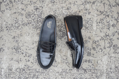 【良品】G.H.BASS ジーエイチバス LARSON ラーソン BA41010 コインローファー 黒 US6 / UK4 / EU37 / 23.0cm【Ｗ3581】 Black