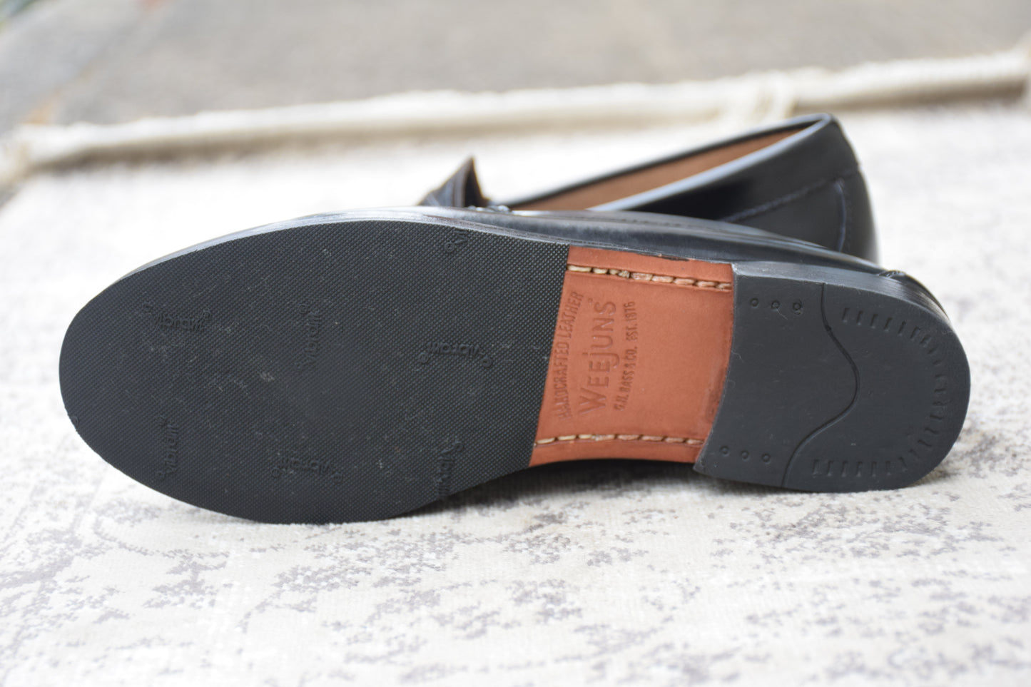 【良品】G.H.BASS ジーエイチバス LARSON ラーソン BA41010 コインローファー 黒 US6 / UK4 / EU37 / 23.0cm【Ｗ3581】 Black
