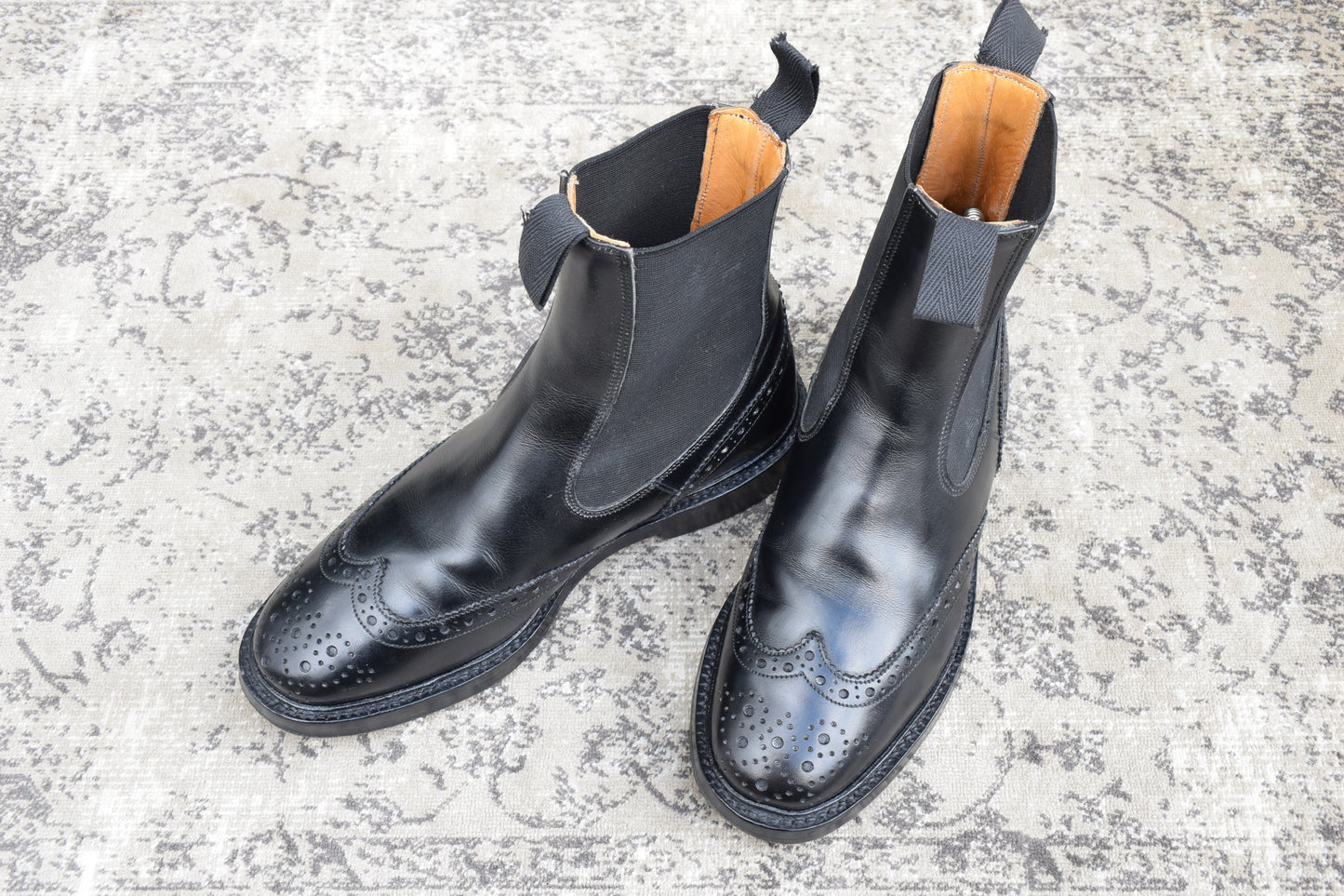 Tricker's HENRY M6026 Side Gore Chelsea Boots, Black, UK7 / Size 25.5cm (W3457)