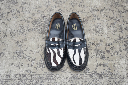【存在感のある足元】G.H.BASS ジーエイチバス LARSON ZEBRA ラーソン ゼブラ BA41088 US6 / UK4 / EU37 / 23.0cm【Ｗ3582】