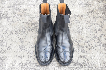 Tricker's HENRY M6026 Side Gore Chelsea Boots, Black, UK7 / Size 25.5cm (W3457)