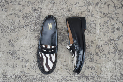 【存在感のある足元】G.H.BASS ジーエイチバス LARSON ZEBRA ラーソン ゼブラ BA41088 US6 / UK4 / EU37 / 23.0cm【Ｗ3582】