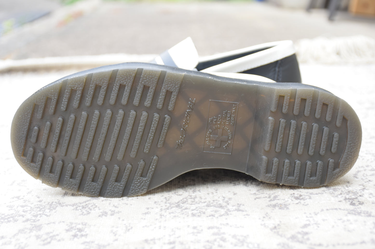 【美品】Dr.Martens ドクターマーチン PENTON ペントン コインローファー バイカラー 黒 白 UK5 / 24.0cm【Ｗ3584】Black White