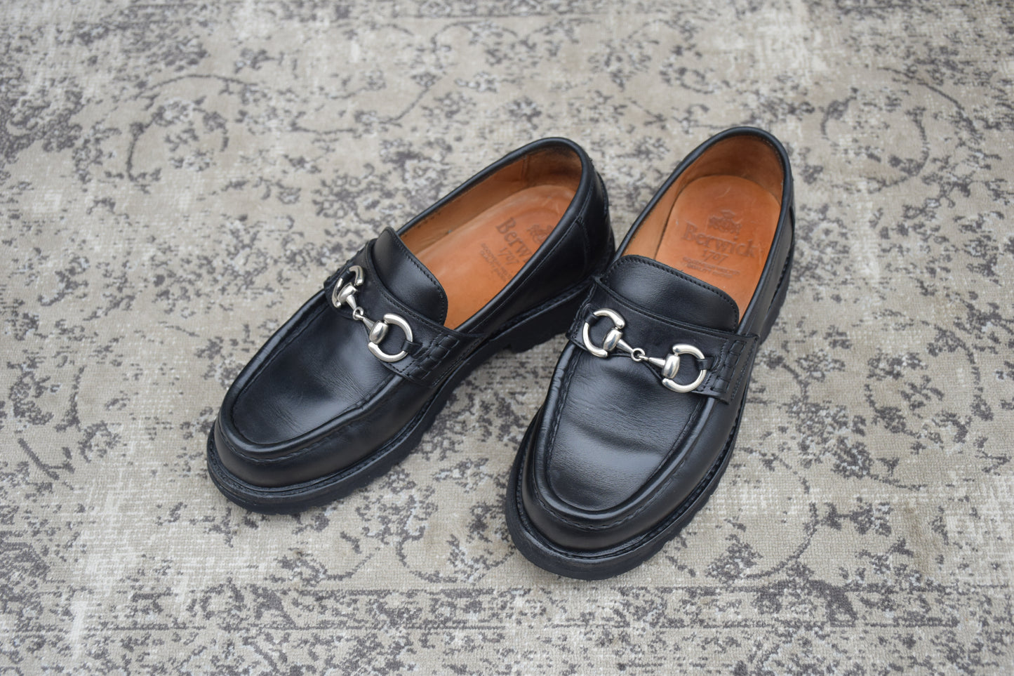 Berwick1707 バーウィック 5387 Bit loafer ビットローファー 黒 UK5 / 24.0cm【Ｗ3585】Black