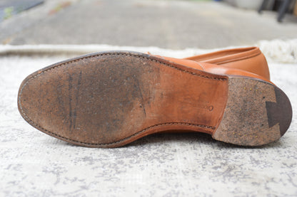 【美品】CROCKETT&JONES クロケットアンドジョーンズ SONNING ソニング UNITED ARROWS別注 タッセルローファー キルト 茶 ブラウン UK6.5 / 25.0cm【Ｗ3587】