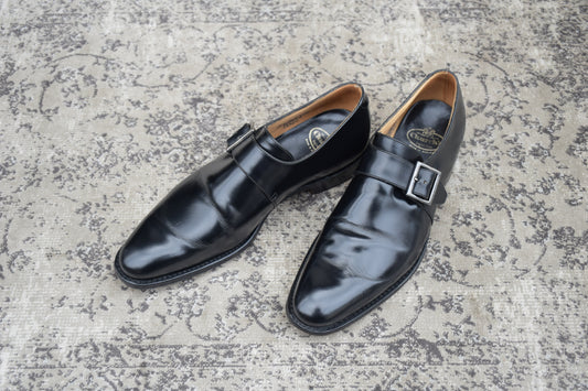 【美品】Church's チャーチ TOKYO 東京 シティコレクション シングルモンク 黒 ブラック UK6 / 24.5cm【Ｗ3588】
