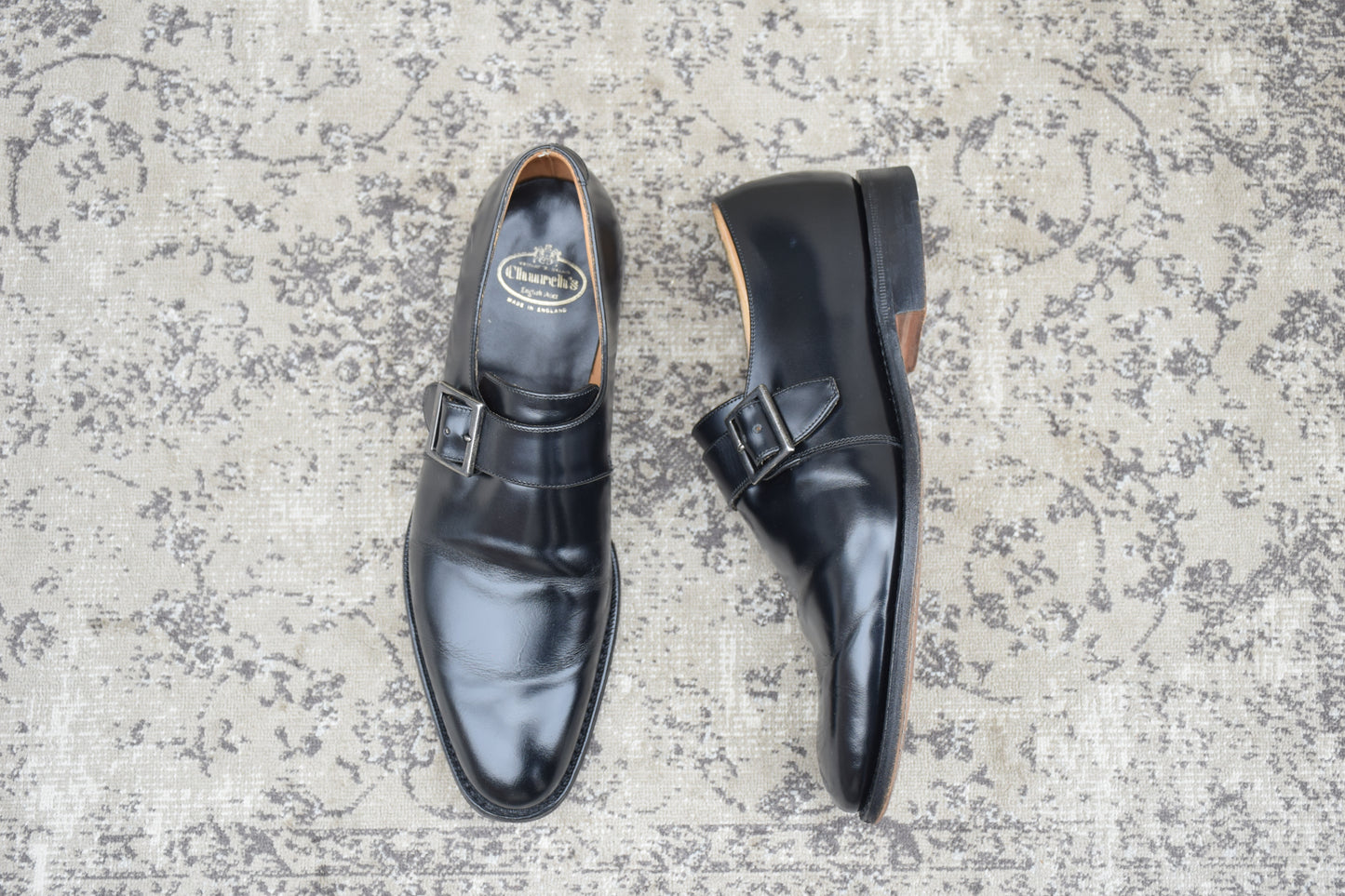 【美品】Church's チャーチ TOKYO 東京 シティコレクション シングルモンク 黒 ブラック UK6 / 24.5cm【Ｗ3588】