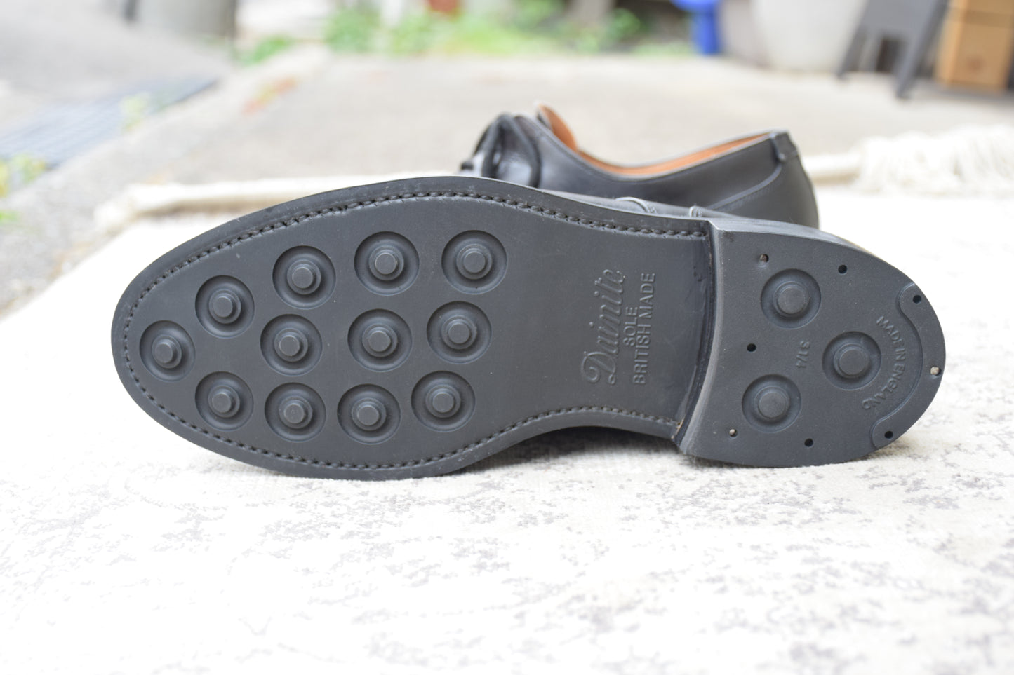 【オールソール済み】CROCKETT&JONES クロケットアンドジョーンズ DURHAM ダラム Uチップ 外羽根 黒 ブラック UK6 / 24.5cm【Ｗ3589】