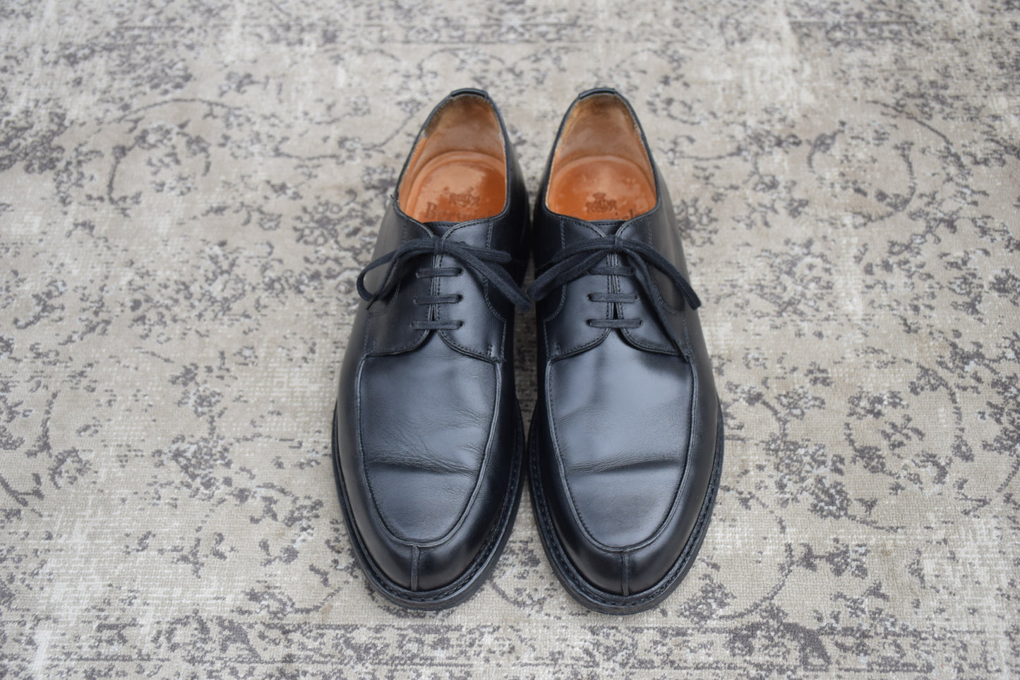 【美品】Berwick1707 バーウィック 2369 Vチップ 外羽根（2369BCVIBK）黒 ブラック UK6.5 / 25.5cm【Ｗ3591】