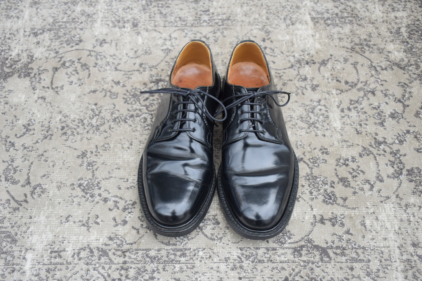【名品】Church's チャーチ SHANNON シャノン プレーン 外羽根 黒 ブラック UK7 / 25.5cm【W3592】