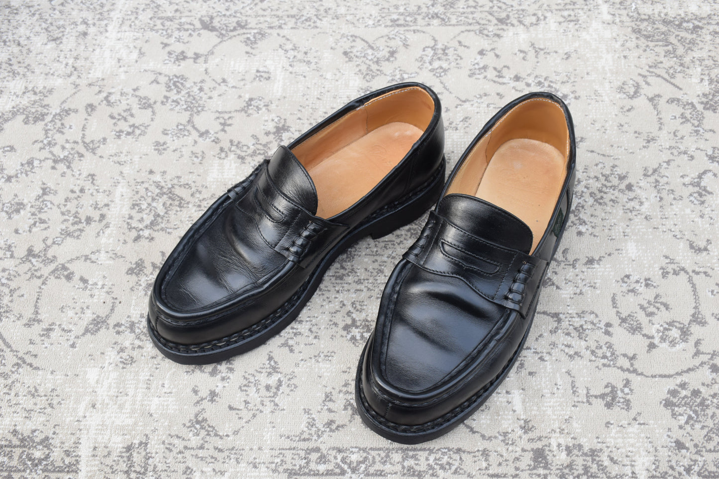 [Good Condition] Paraboot REIMS Penny Loafer in Beef Saddle Black, UK7 / Size 25.5cm [W3461]