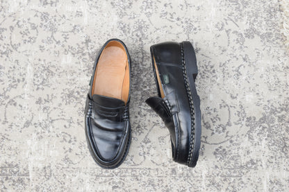 [Good Condition] Paraboot REIMS Penny Loafer in Beef Saddle Black, UK7 / Size 25.5cm [W3461]
