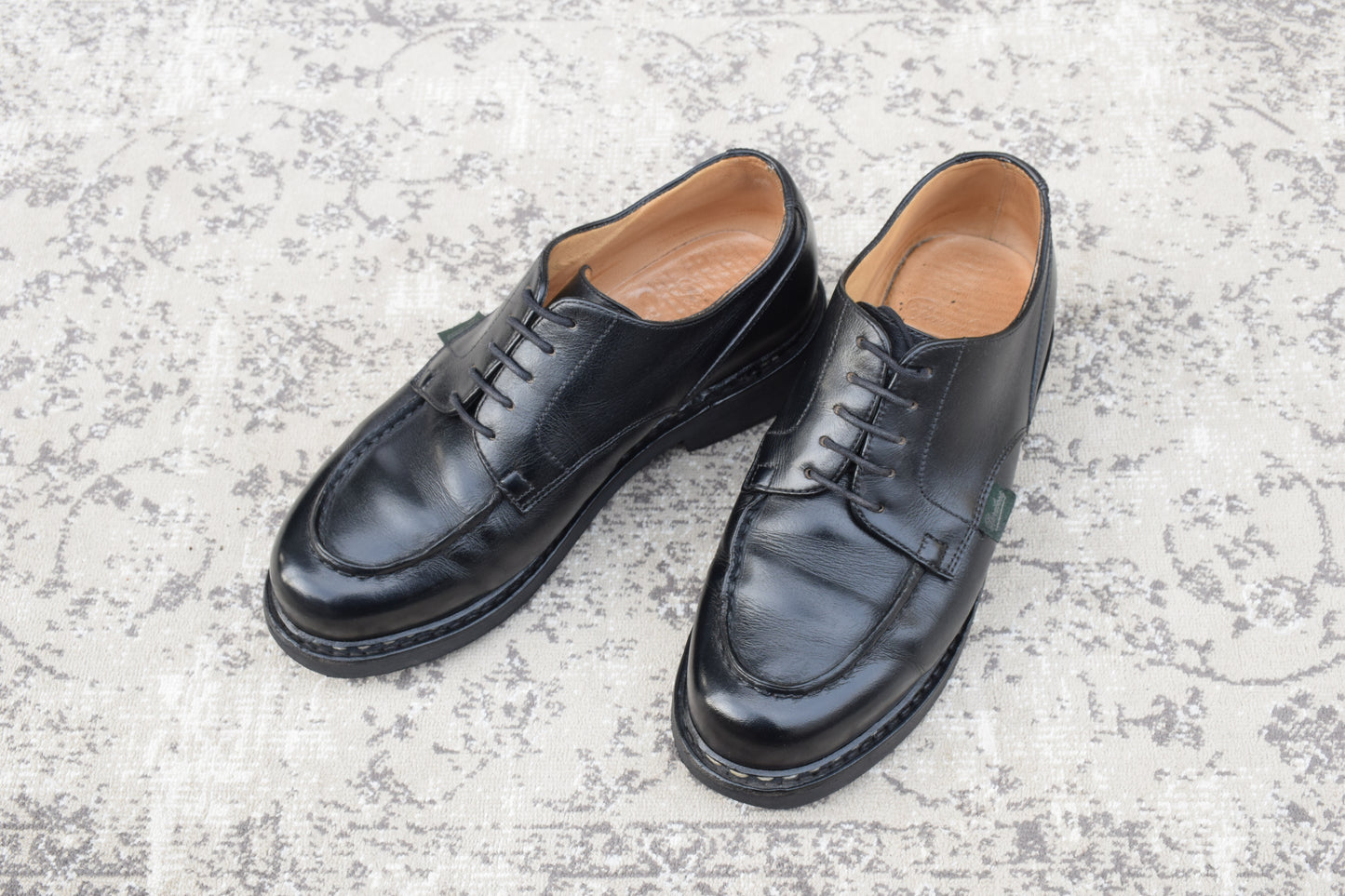[Good Condition] Paraboot CHAMBORD U-Tip Wingtip Boots, Black, NOIR, UK5, Size 23.5cm [W3462]