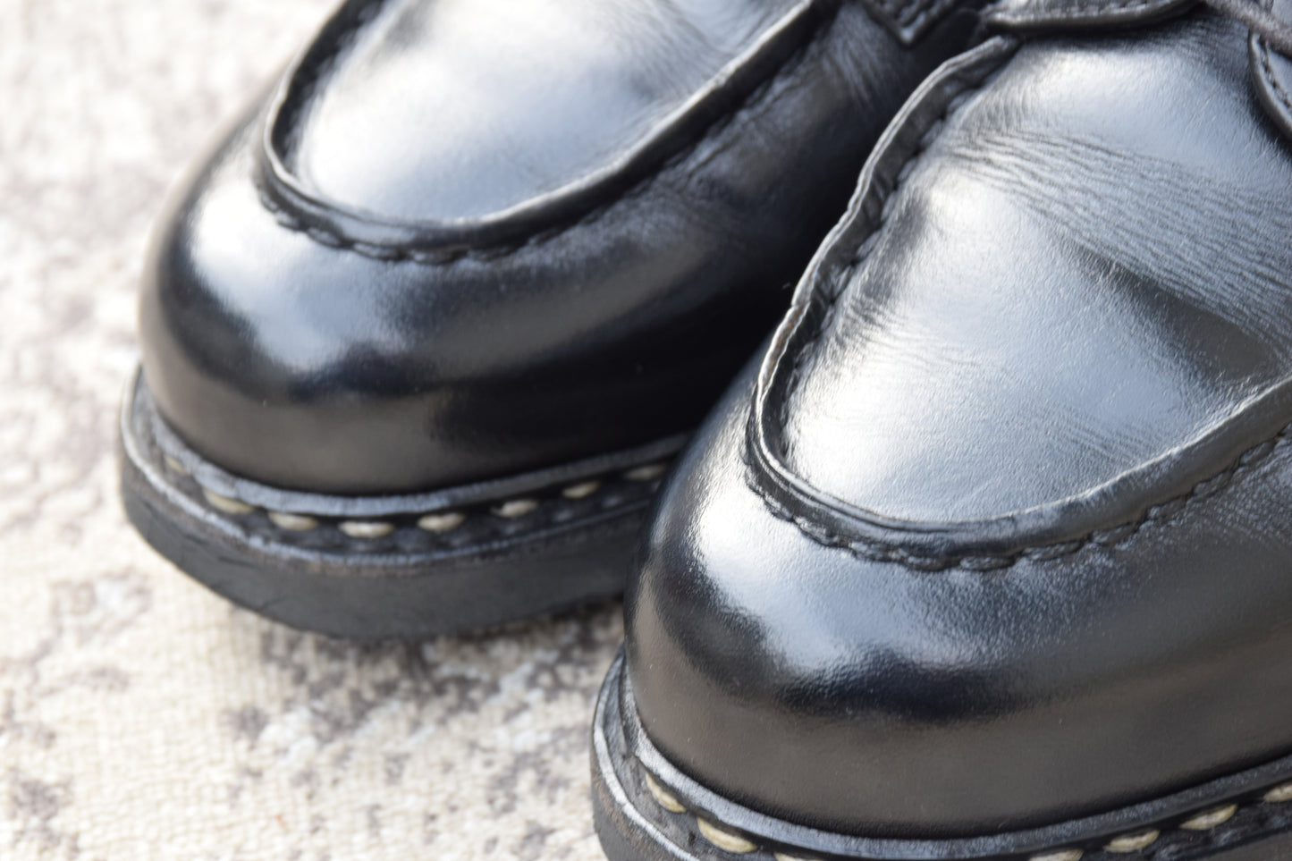 [Good Condition] Paraboot CHAMBORD U-Tip Wingtip Boots, Black, NOIR, UK5, Size 23.5cm [W3462]