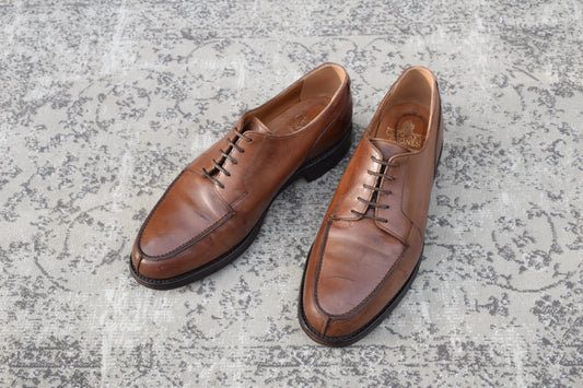 [Repaired] Crockett &amp; Jones MORETON U-Tip Ridgeway Boots, Brown, UK8, Size 26.5cm (W3463).