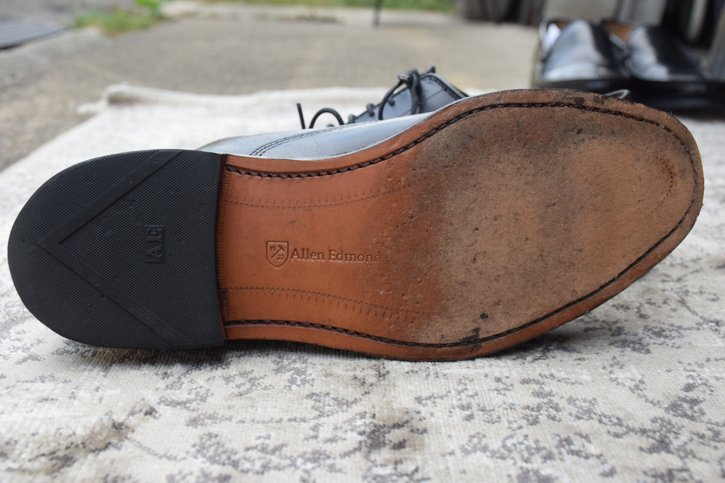 【美品】Allen Edmonds アレンエドモンズ Park Avenue パークアベニュー ストレート 内羽根 黒 ブラック BLACK US7 / 25cm【W3366】