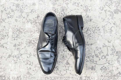 JOSEPH CHEANEY &amp; SONS Joseph Cheaney EDIFICE Exclusive Plain Wingtip Boots with 3 Eyelets, Lap Stitching, Hidden Channel, Black, UK 6.5 / 25cm [W3464]