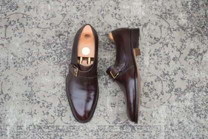JOHN LOBB ジョンロブ 8695ラスト MATTA マッタ シングルモンク 茶 ブラウン UK7.5 / 26.0cm【KI0001】
