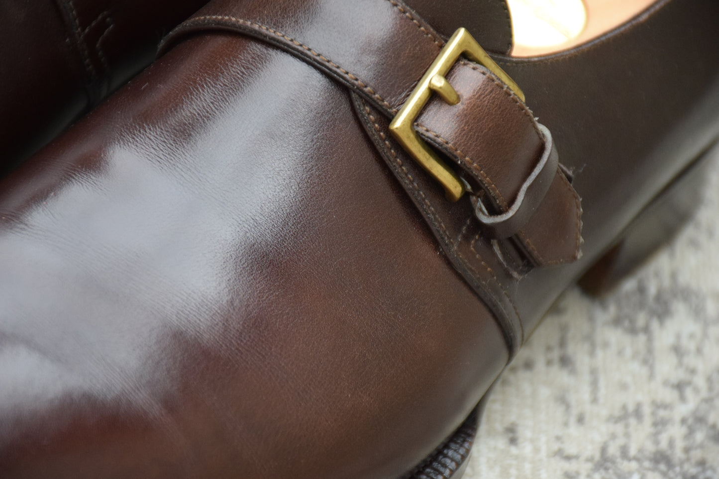 JOHN LOBB ジョンロブ 8695ラスト MATTA マッタ シングルモンク 茶 ブラウン UK7.5 / 26.0cm【KI0001】