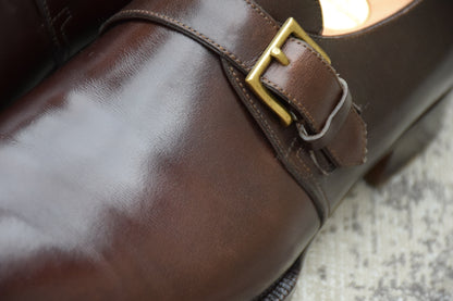 JOHN LOBB ジョンロブ 8695ラスト MATTA マッタ シングルモンク 茶 ブラウン UK7.5 / 26.0cm【KI0001】