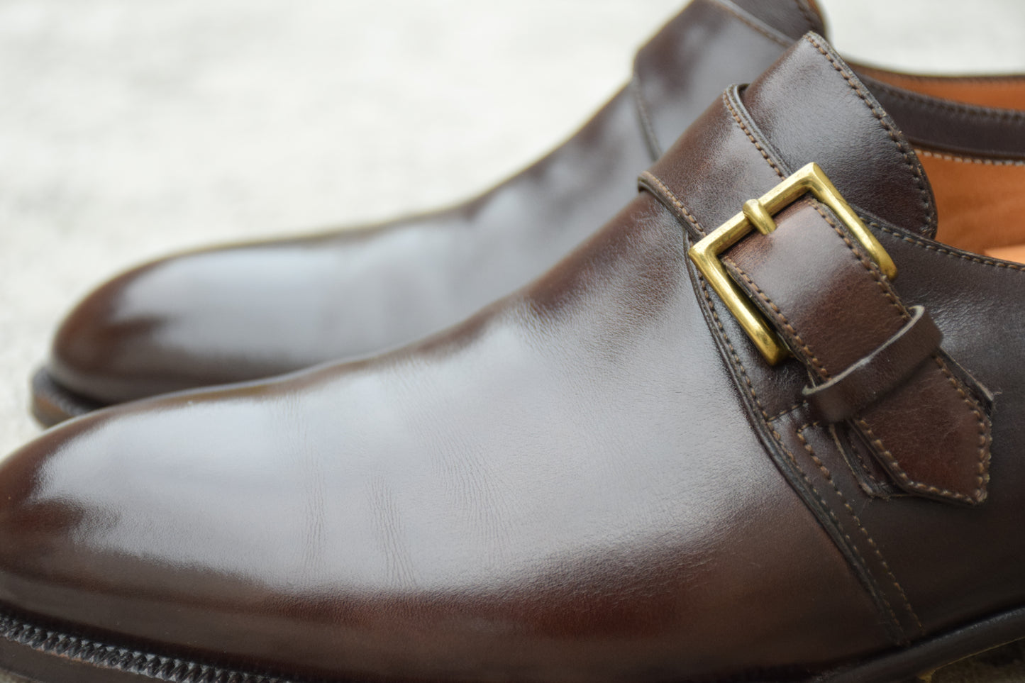 JOHN LOBB ジョンロブ 8695ラスト MATTA マッタ シングルモンク 茶 ブラウン UK7.5 / 26.0cm【KI0001】