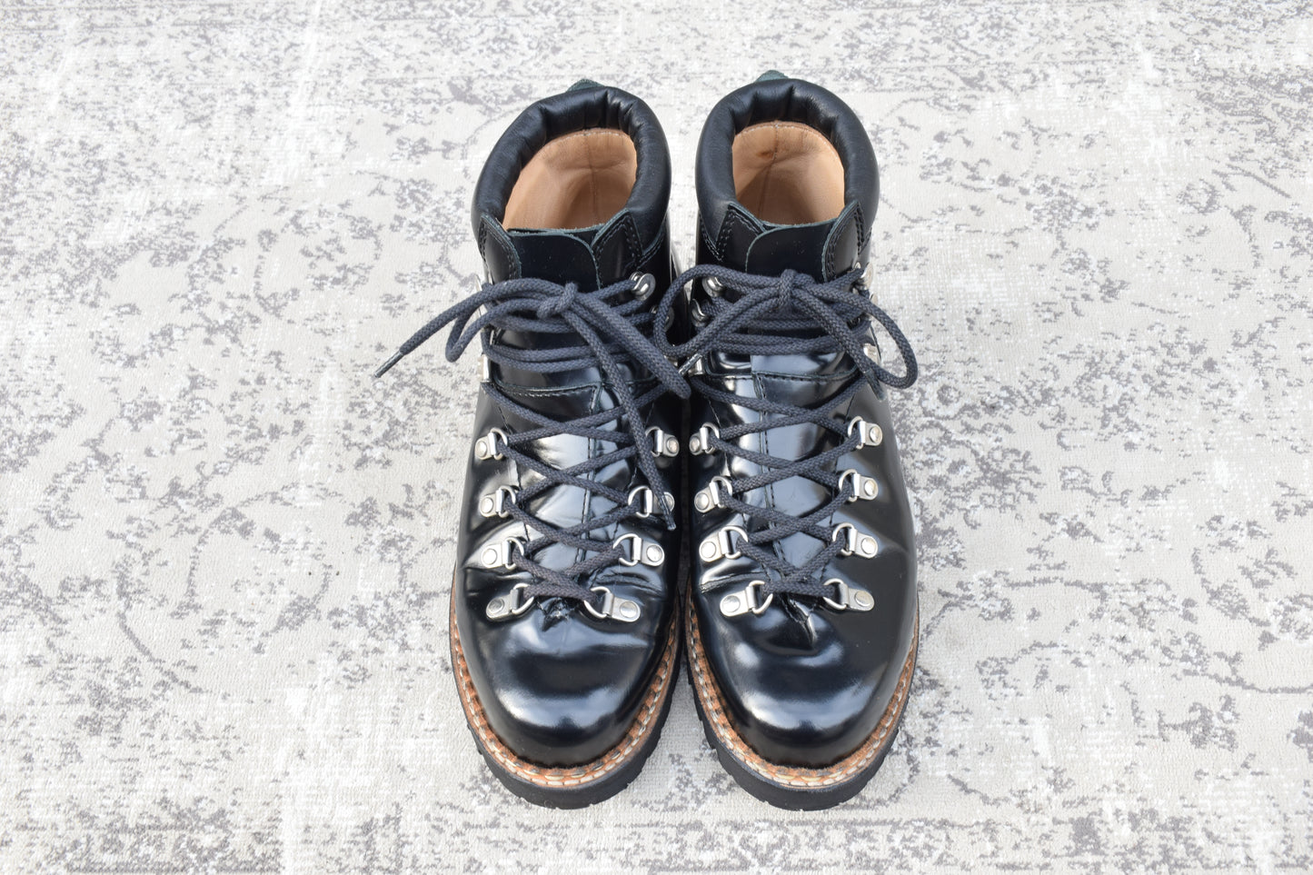 [Excellent Condition] Paraboot AVORIAZ Trekking Boots in Black, Glass Scarf, UK7 (Size 25.5cm), Exclusive to UNITED ARROWS [W3467]