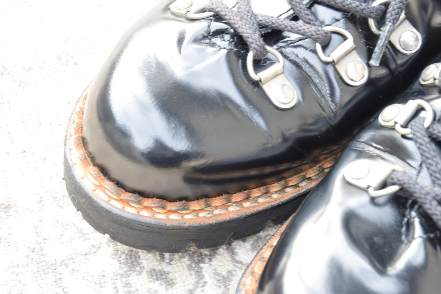 [Excellent Condition] Paraboot AVORIAZ Trekking Boots in Black, Glass Scarf, UK7 (Size 25.5cm), Exclusive to UNITED ARROWS [W3467]